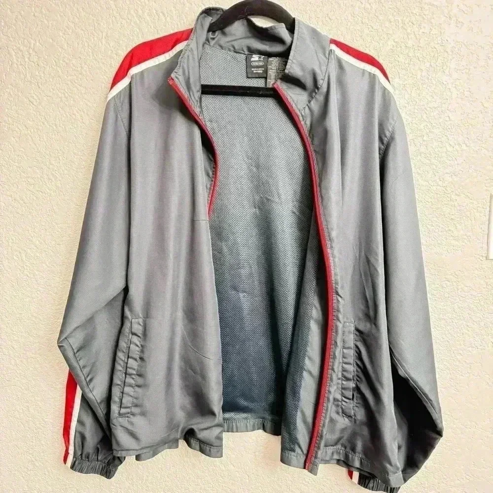 Men’s Starter Gray Casual Jacket - Size XL
